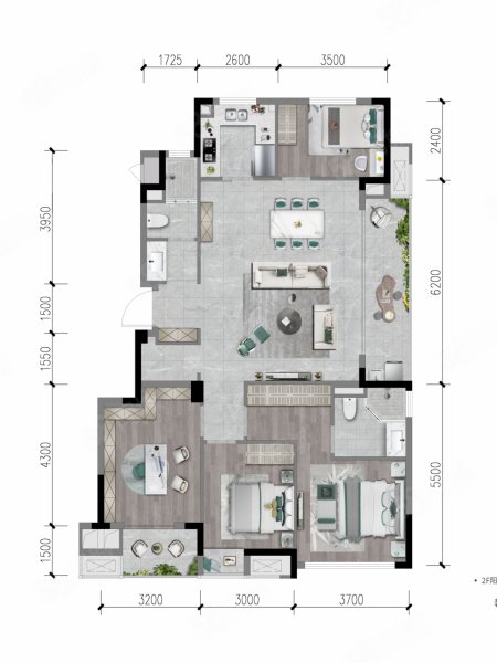 绿城明月蘭庭4室2厅130㎡117万二手房图片