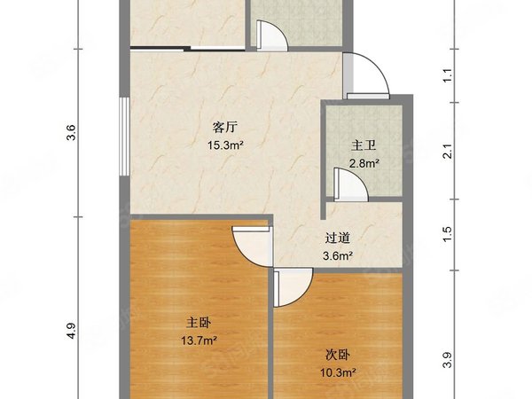 天津東麗程林街萬隆花園萬隆花園 2室1廳1衛 1900.0元 79.