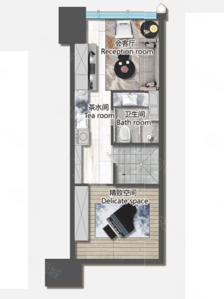 蜀道云上1室1厅53㎡59万二手房图片