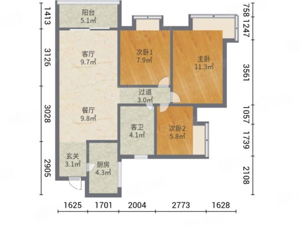 【多图】万樾府,坪山租房,万樾府 3室2厅1卫 电