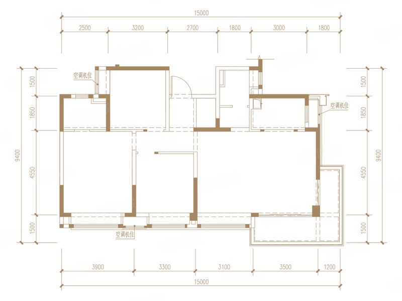 金地正源荟3室2厅128㎡212万二手房图片