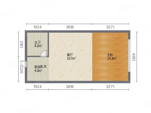【多图】海韵广场,兴工租房,海韵广场 1室1厅1卫 电梯房 精装修52平米