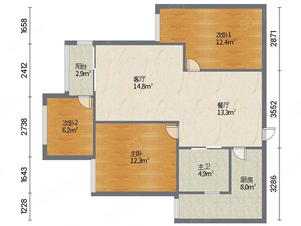 重庆渝北鸳鸯大雅云居山精装三房,看保利高尔夫,第一次出租出租房源